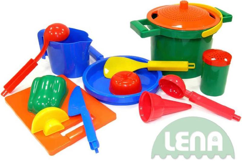 Lena Set kuchyňský plastový na vaření 14 dílů na písek