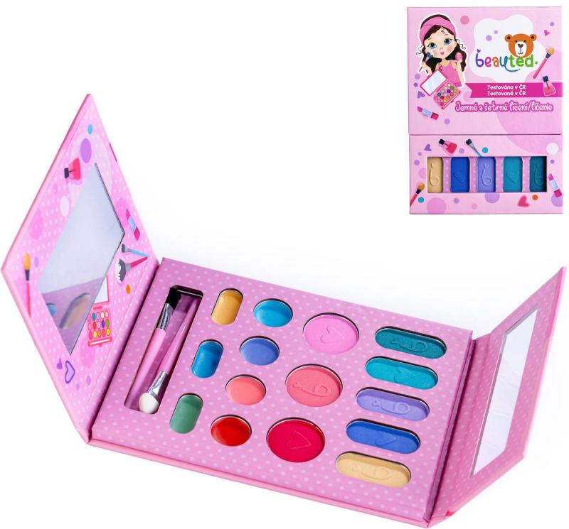 Make-up Beauted dětská sada líčidel šminky se zrcátkem paletka
