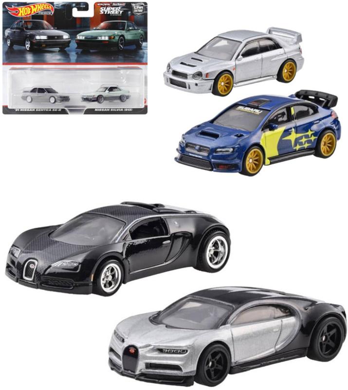 Mattel HOT WHEELS Auto angličák Premium Real Riders set 2ks 3 druhy kov