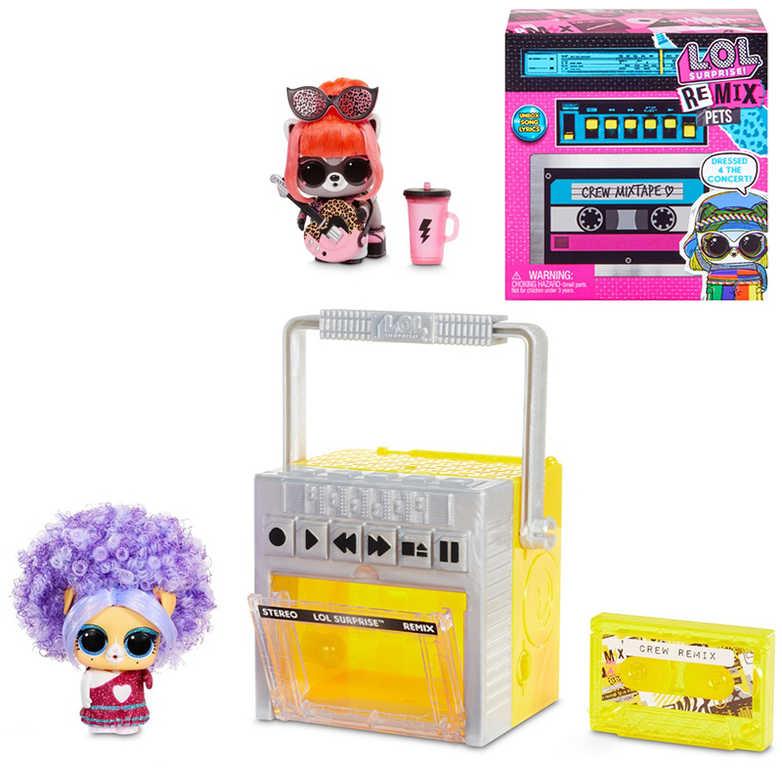 MGA L.O.L. Surprise ReMix Pets set kazeťák se zvířátkem na baterie Zvuk