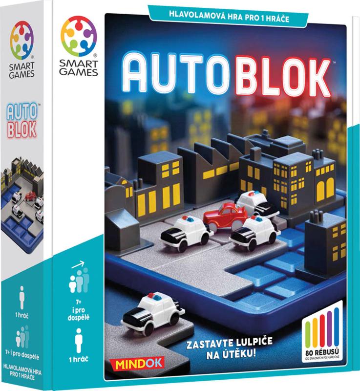 Mindok HRA Smart Auto blok 80 rébusů hlavolamy pro 1 hráče