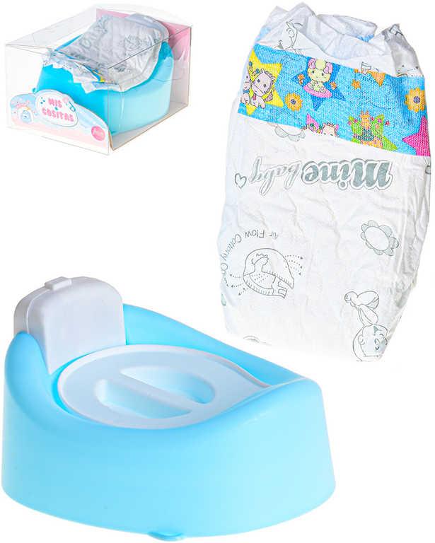 Nočník s plenou herní set pro panenku miminko na baterie Zvuk plast