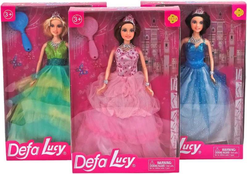 Panenka Defa Lucy princezna 29cm set s hřebenem a stojánkem 3 druhy v krabici