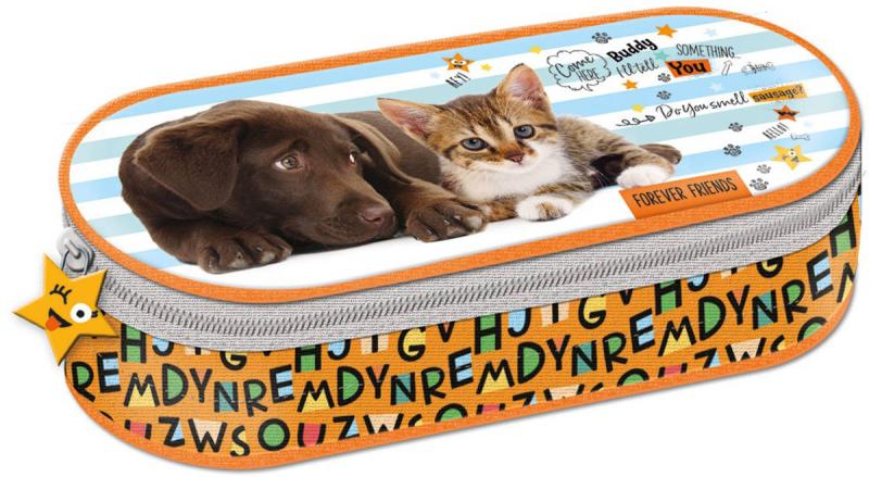 Penál oválný Forever Friends dětské školní pouzdro na zip