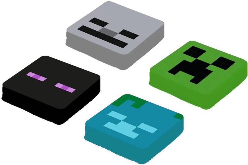 PIXIE CREW MINECRAFT Náhradní multipixely I. set 4ks silikon