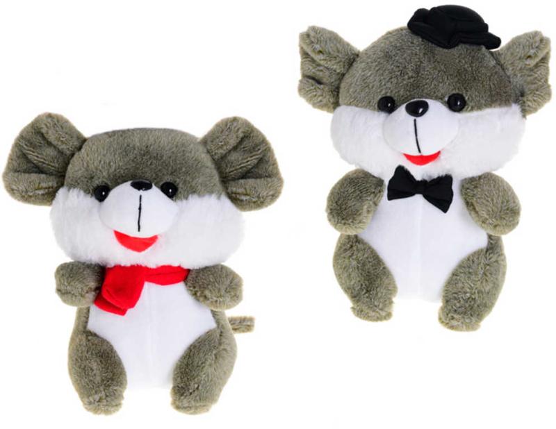 PLYŠ Baby myška 20cm sedící 2 druhy (plyšová hračka)