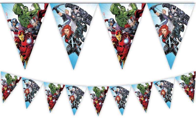 PROCOS Girlanda vlaječková Avengers ozdobný závěs dekorace na párty