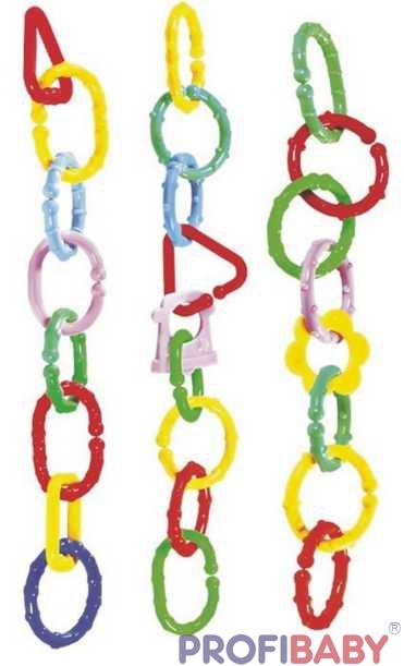 Profibaby Řetěz plastový zábrana na kočárek 25cm 8 dílků různé druhy