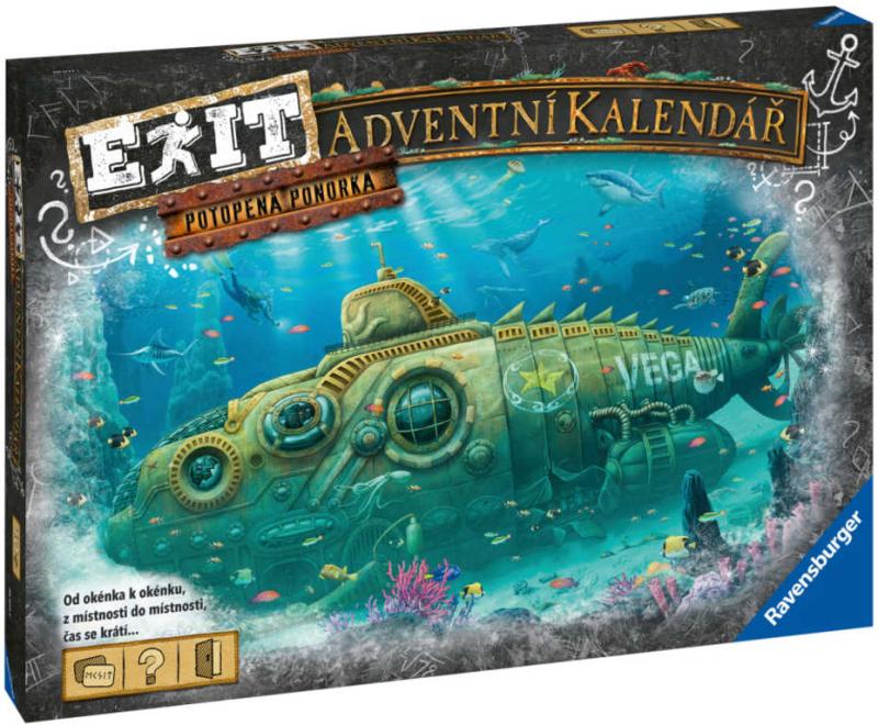 Ravensburger Hra Exit Adventní kalendář Zatopená ponorka