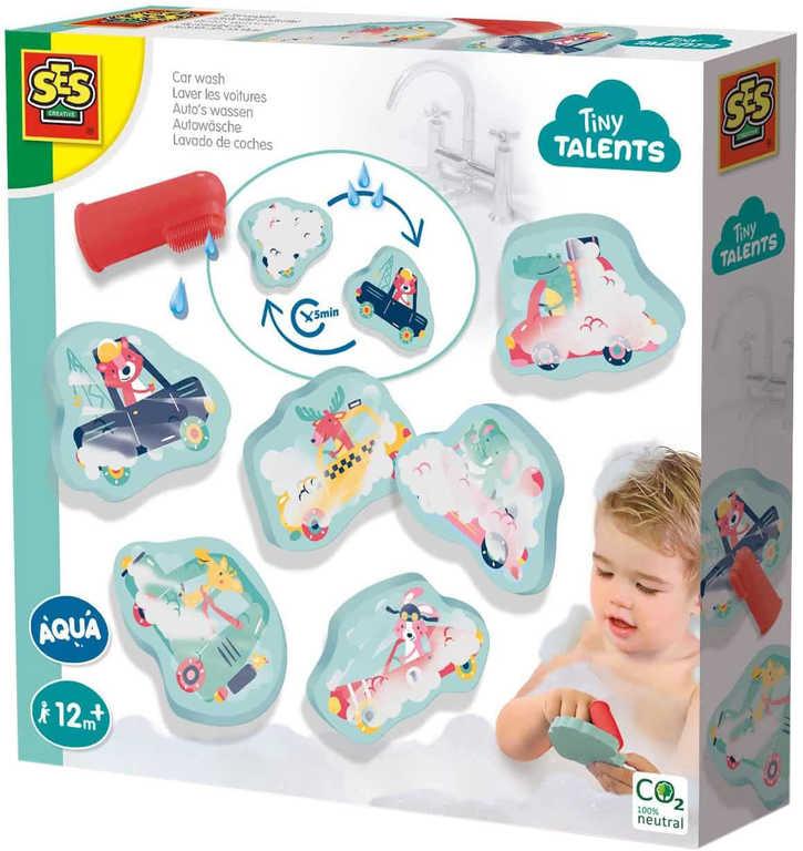 SES Creative Baby vodolepky pěnové mytí autíček set 6ks v krabici