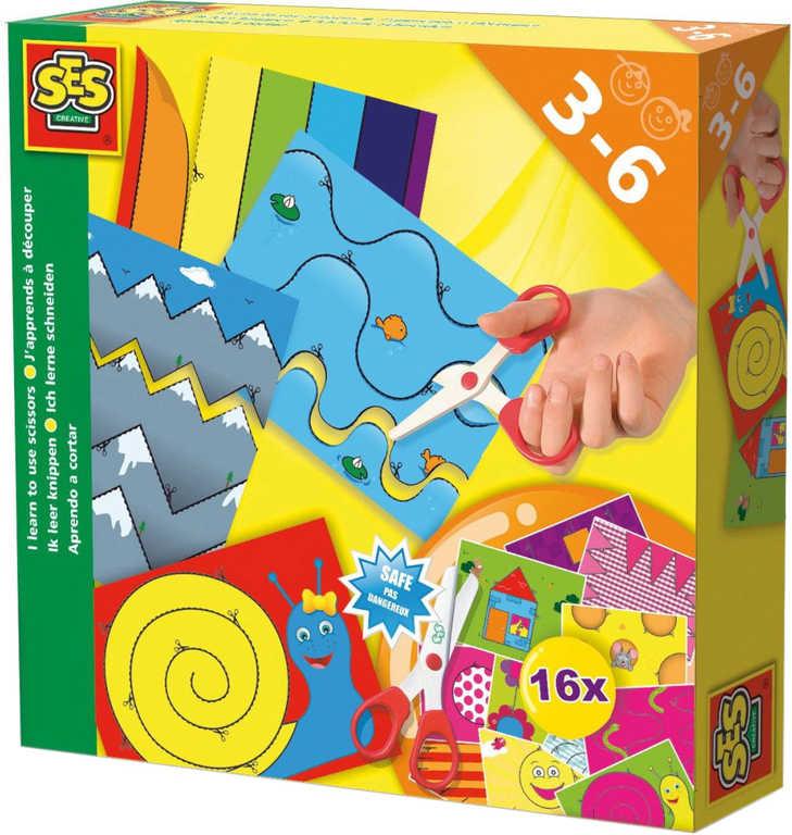 SES Creative Vystřihování pro nejmenší kreativní set s nůžkami