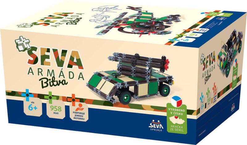 Seva ARMÁDA Bitva plastová XL (stavebnice) 958 dílků v krabici