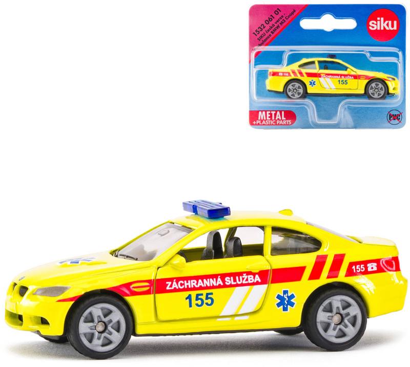 Siku Auto česká ambulance žlutá BMW M3 Coupé CZ design kovový model