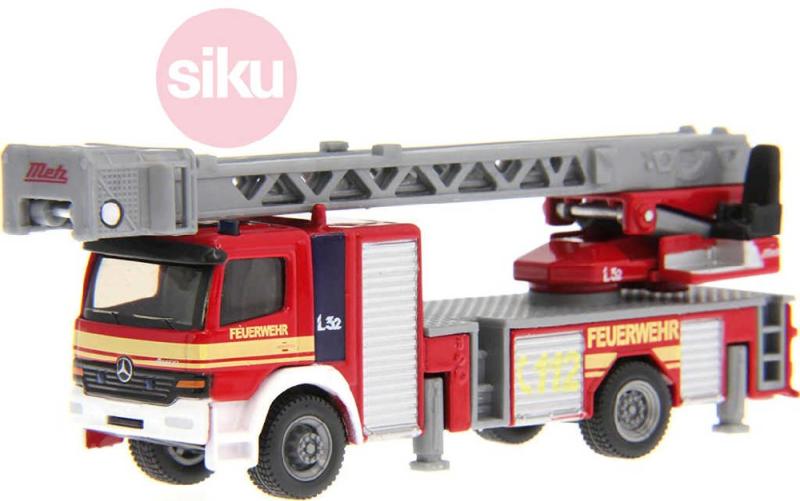 Siku Auto hasiči s otočným vysouvacím žebříkem model 1:87 kov