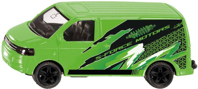 Siku Auto Volkswagen Transporter T5 zelený s potiskem kovový model 1585