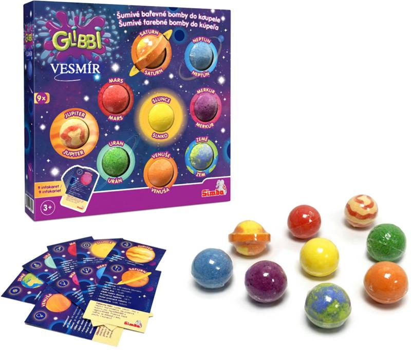 Simba Glibbi Vesmír vodní bomby šumivé planety set 9ks do koupele do vody