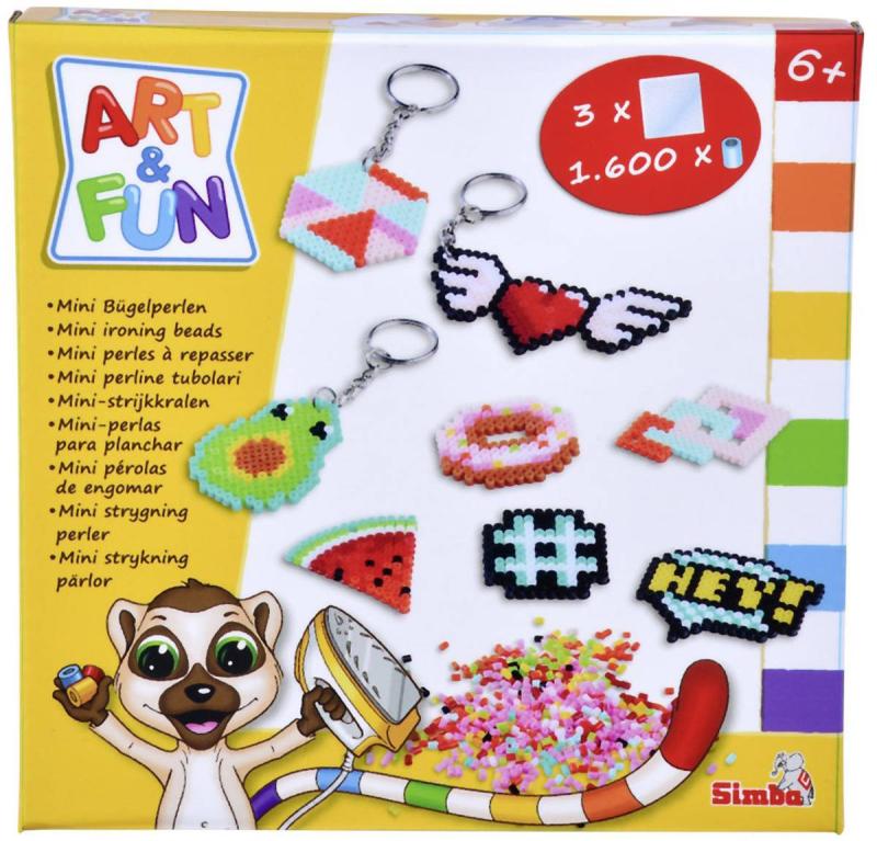 Simba Výroba klíčenky kreativní set mini zažehlovací korálky přívěsek na klíče