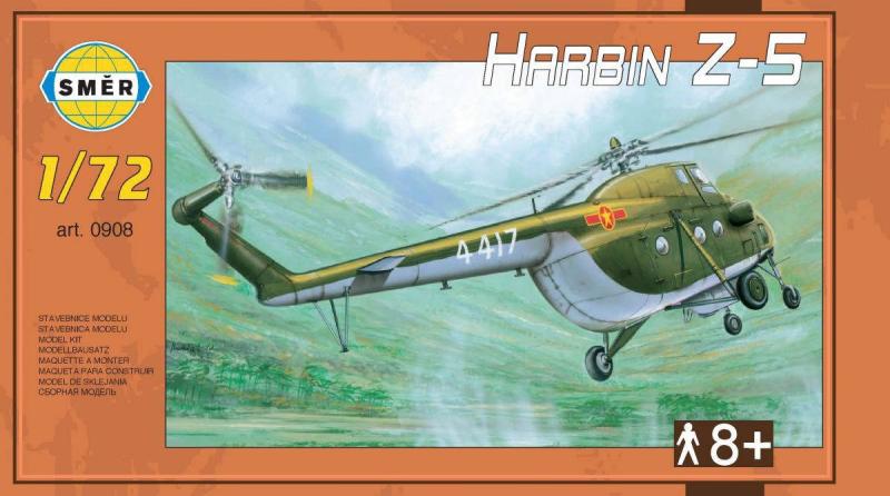 Směr SMĚR Model helikoptéra Harbin Z-5 1:72 stavebnice vrtulníku 122 dílků