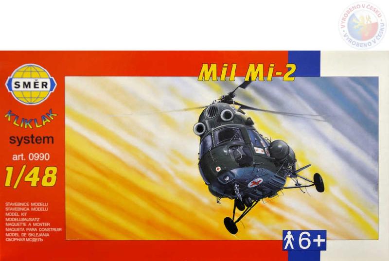 Směr SMĚR Model helikoptéra VRTULNÍK Mi 2 1:48 (stavebnice vrtulníku)