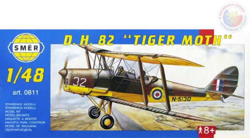 Směr SMĚR Model letadlo D.H.82 Tiger Moth 1:48 (stavebnice letadla)
