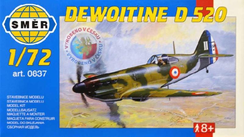 Směr SMĚR Model letadlo Dewoitine D520 1:72 (stavebnice letadla)