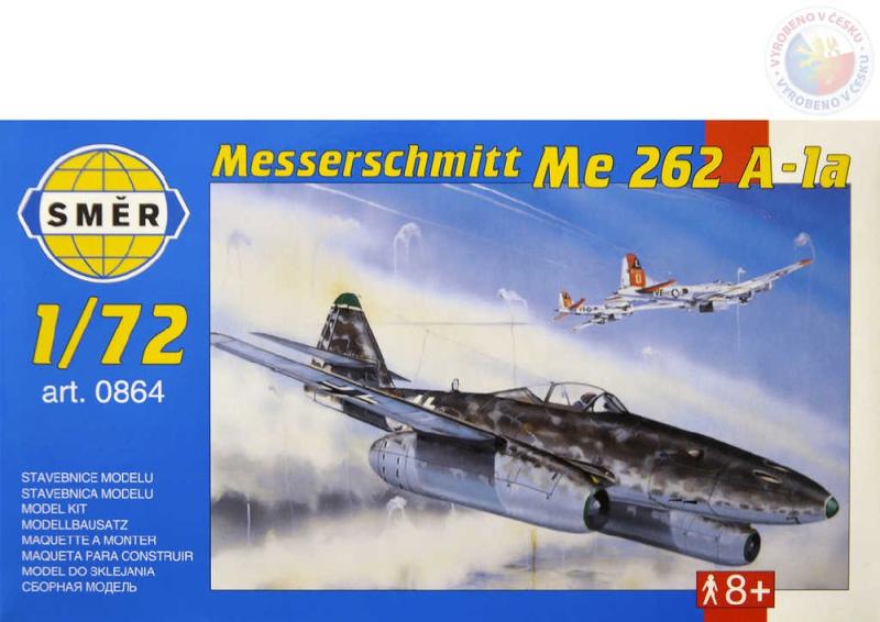 Směr SMĚR Model letadlo Messerschmitt Me 262A 1:72 (stavebnice letadla)