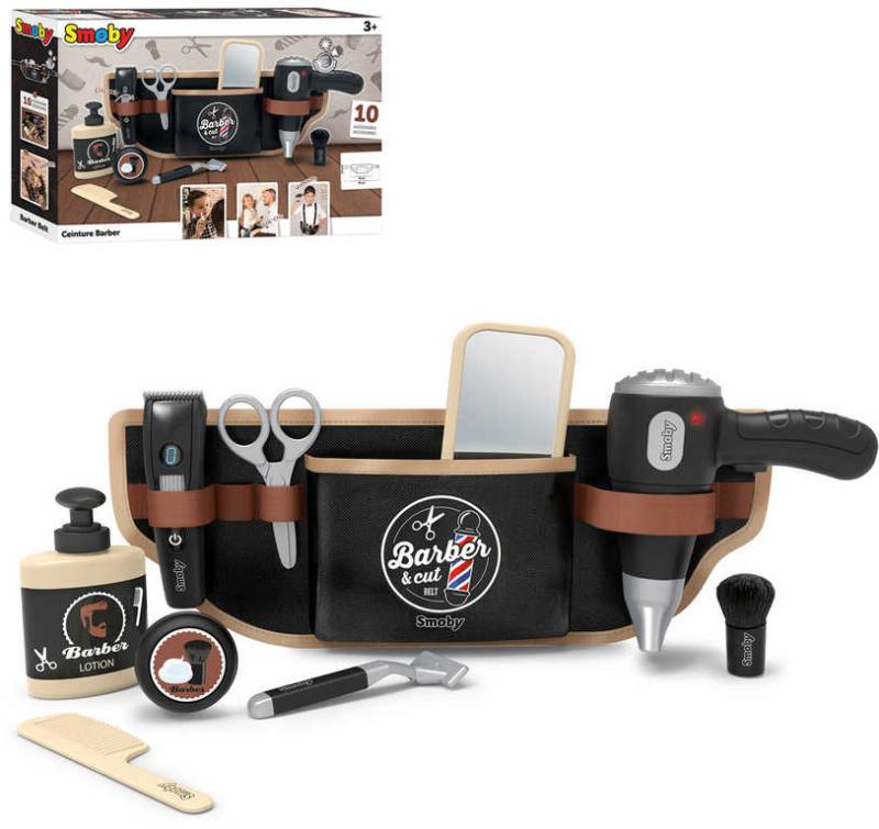 Smoby Barber sada na holení a stříhání pás s doplňky na baterie Světlo Zvuk