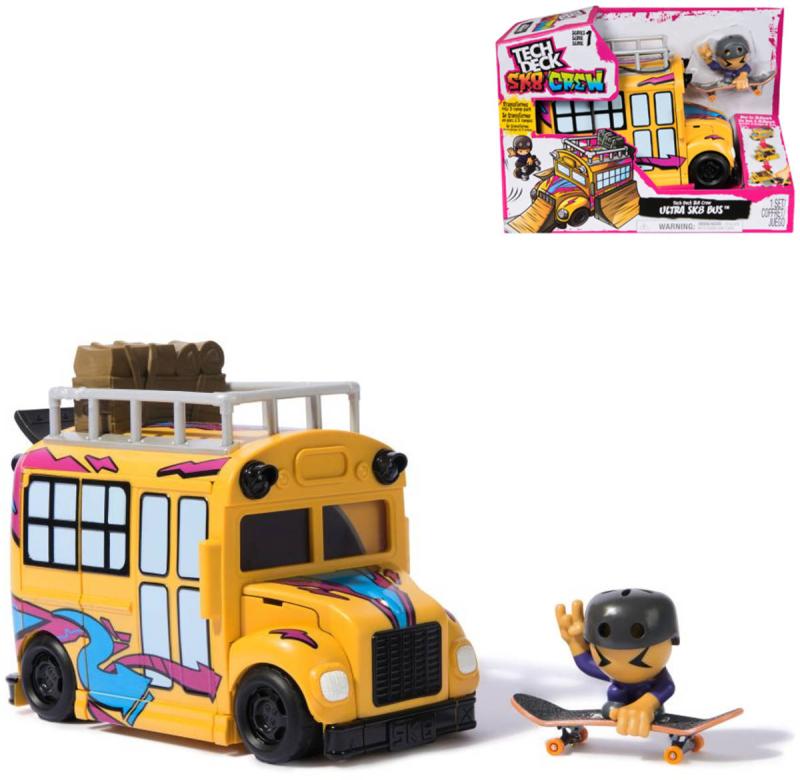 Spin Master Tech Deck SK8 Crew 2v1 autobus / skatepark set s figurkou