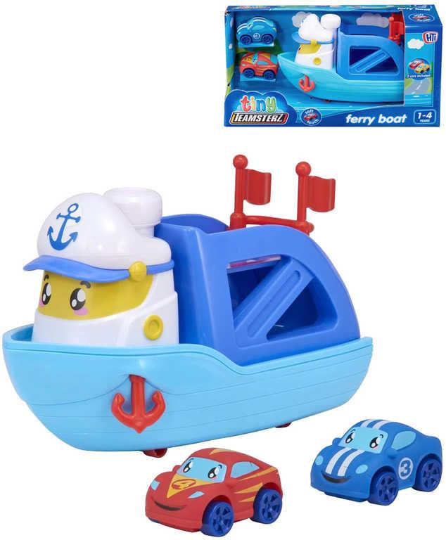 Teamsterz Tiny trajekt baby herní set lodička se 2 autíčky do vody plast