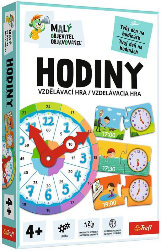 Trefl Hra Malý objevitel Hodiny vzdělávací společenská hra