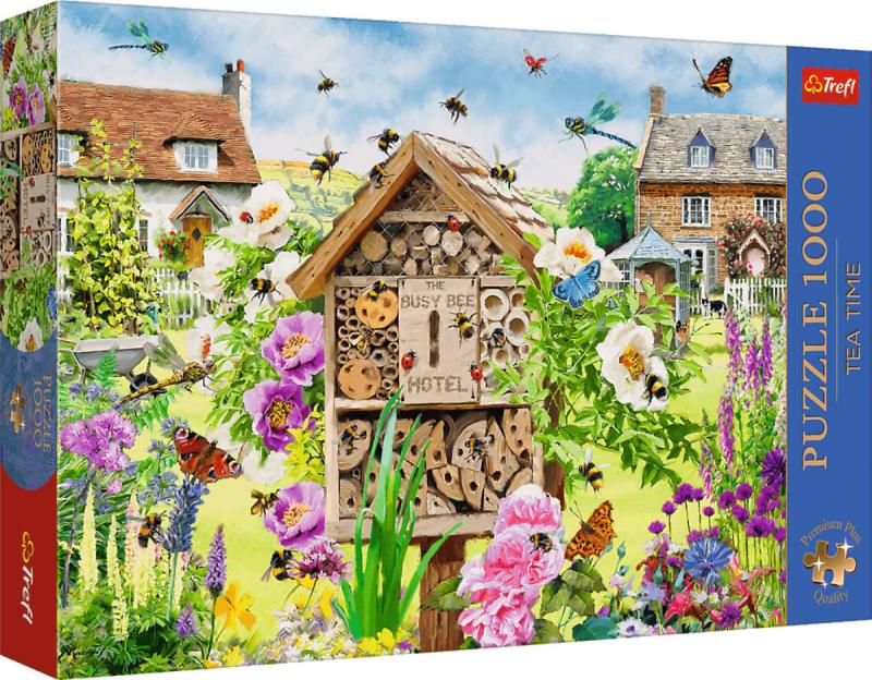 Trefl PUZZLE PREMIUM Čas na čaj Hmyzí hotel 69x48cm 1000 dílků