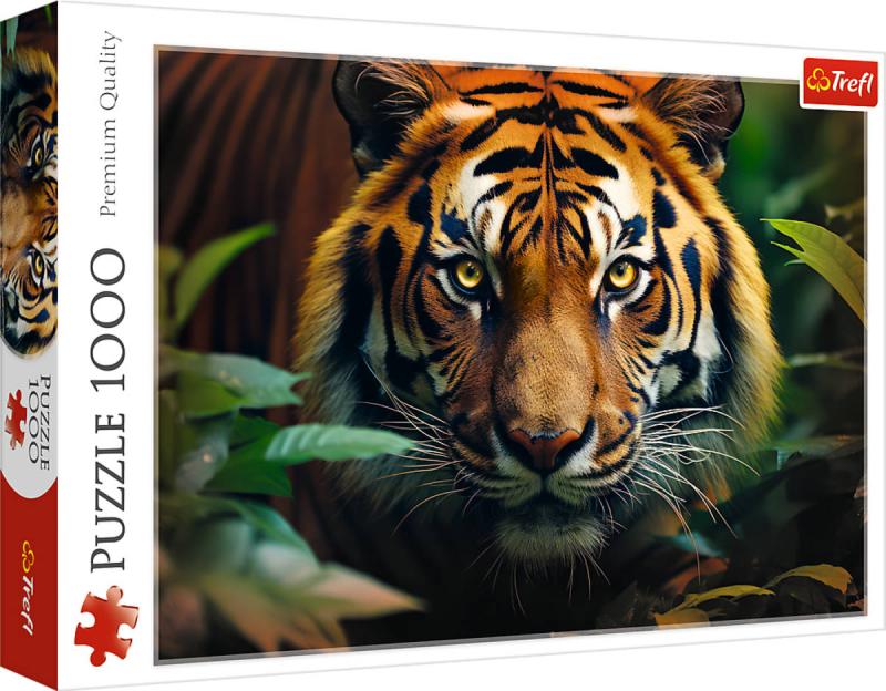 Trefl PUZZLE PREMIUM Divoký tygr 68x48cm skládačka 1000 dílků