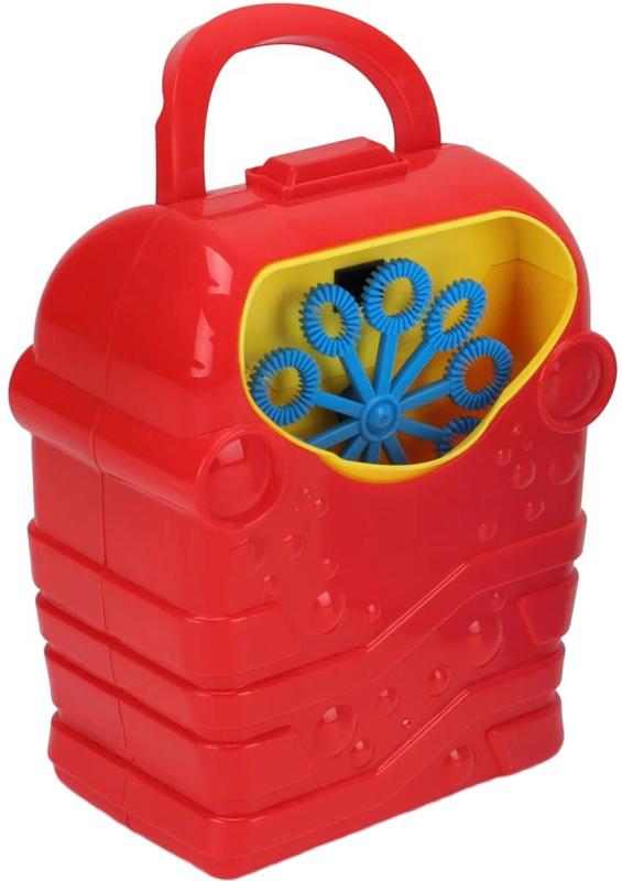 Výrobník bublin automatický červený bublifukovač s náplní 113ml na baterie