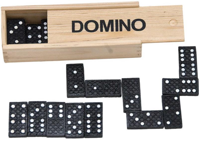 Woody DŘEVO Hra Domino klasik 28 kamenů (společenská hra)