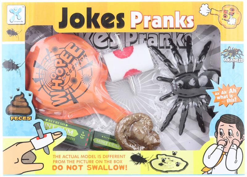 Žertovné předměty set prdicí polštářek s hovínkem a doplňky 5ks prank